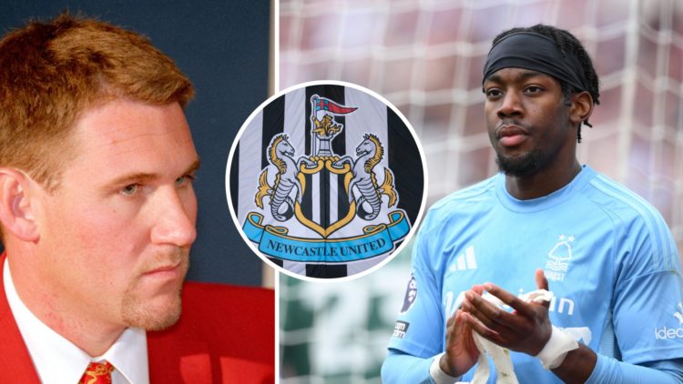Simon Jordan addresses the media, Anthony Elanga applauds the Nottingham Forest fans, Newcastle United badge