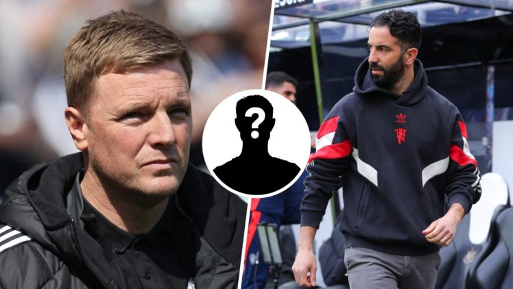 Eddie Howe during the Premier League match between Newcastle United and Chelsea. Ruben Amorim on the touchline during a Premier League game between...