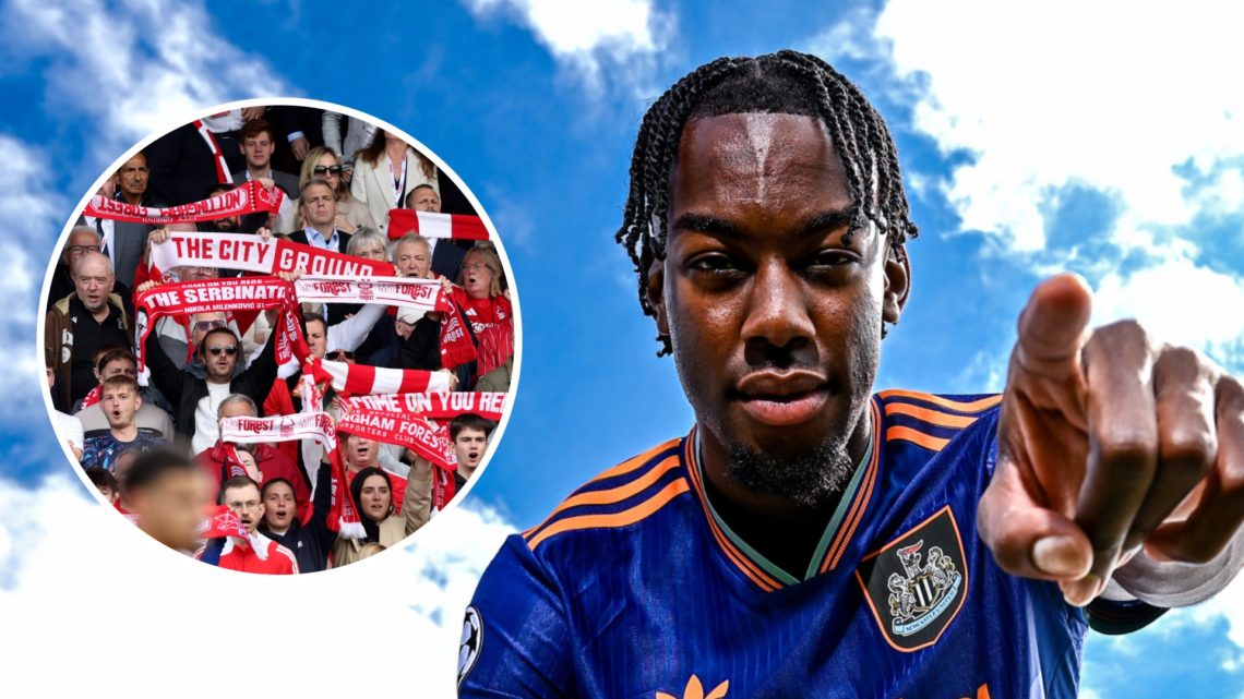 Anthony Elanga signs for Newcastle United, Nottingham Forest fans hold scarves in the air