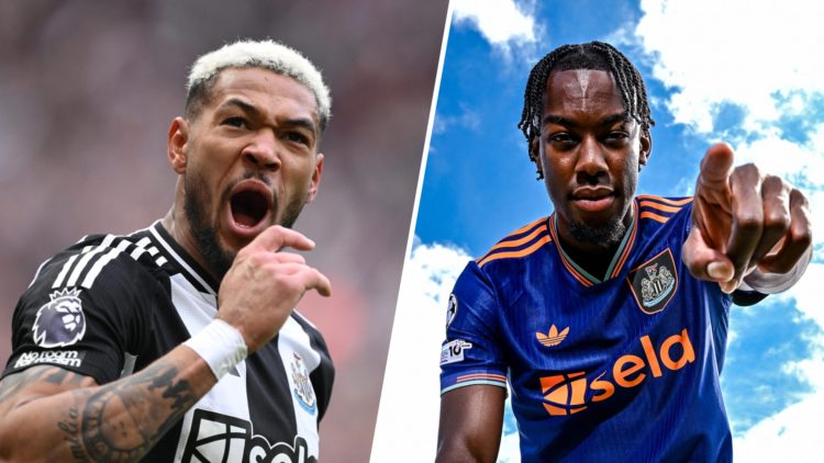 Joelinton celebrates a Newcastle United goal, Anthony Elanga is unveiled as a Newcastle United player