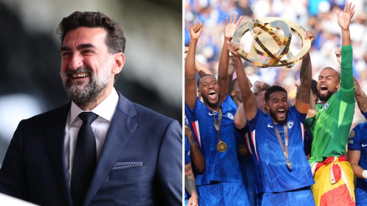 Newcastle United chairman Yasir Al-Rumayyan arrives at St James' Park, Chelsea players celebrate with the Club World Cup trophy