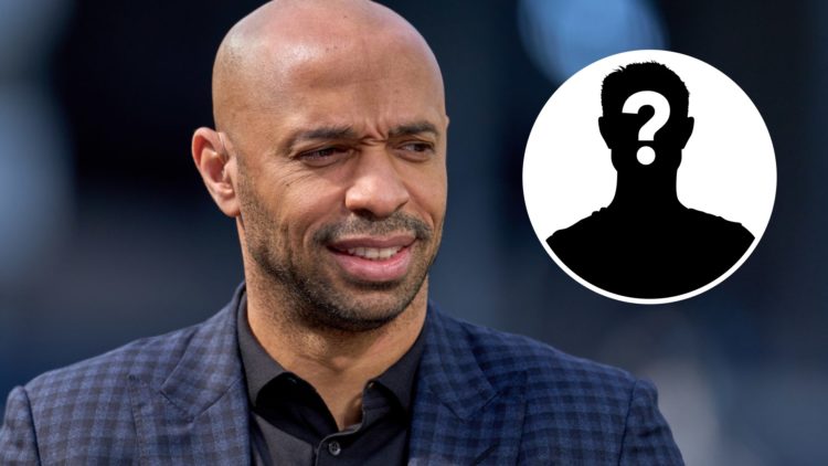 Thierry Henry doing punditry, mystery player