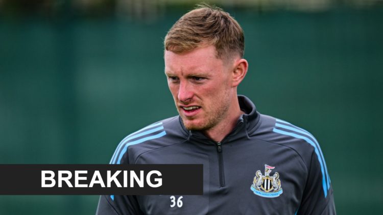 Sean Longstaff in Newcastle United training