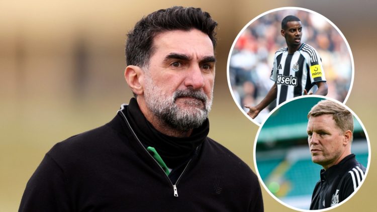 Newcastle United chairman Yasir Al-Rumayyan pictured at a golf event. Alexander Isak playing for Newcastle United. Eddie Howe before a Newcastle Un...