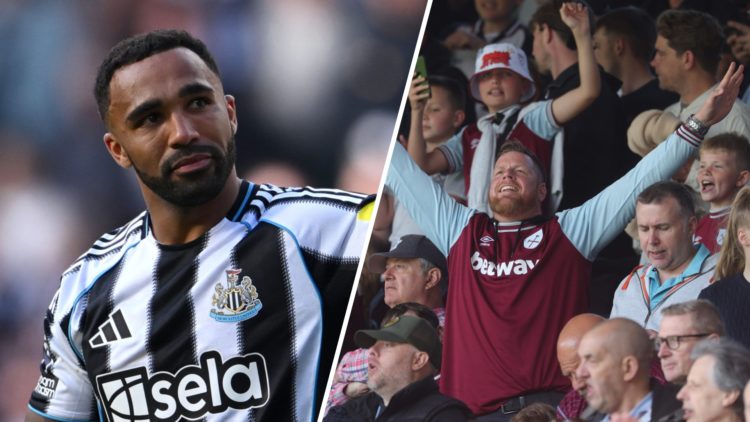 Callum Wilson waves goodbye to the Newcastle United fans, West Ham fans cheer on their team against Ipswich Town