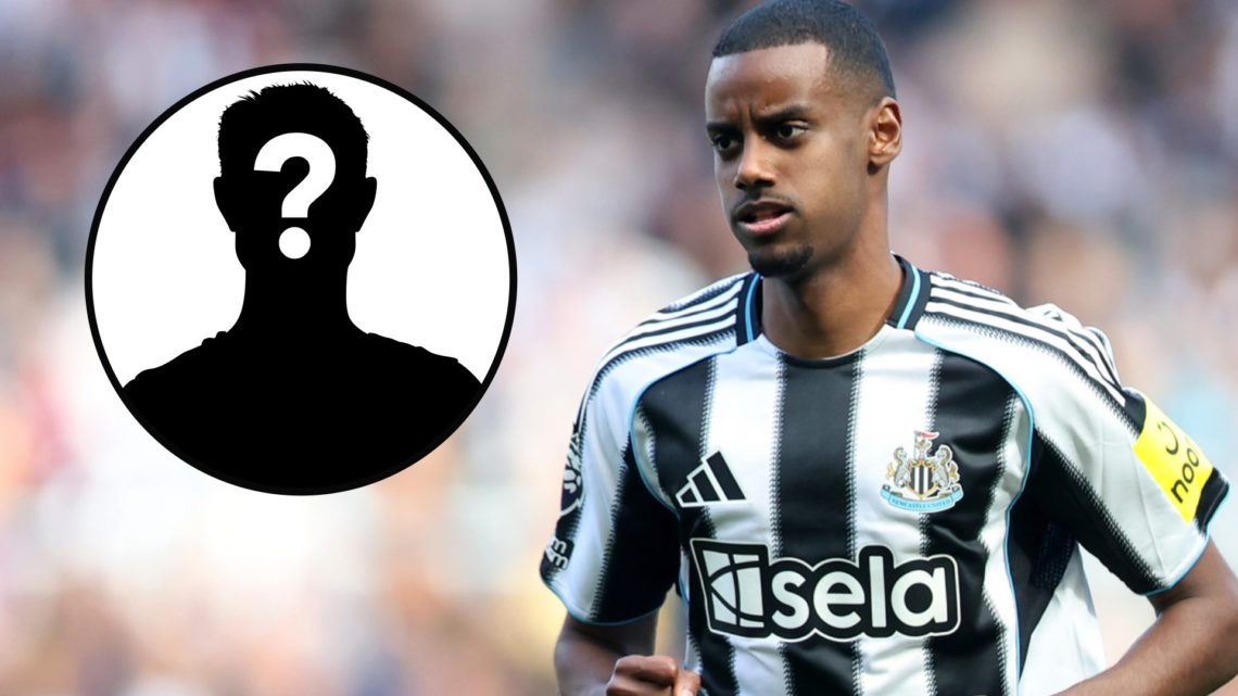 Alexander Isak in action for Newcastle United, mystery player