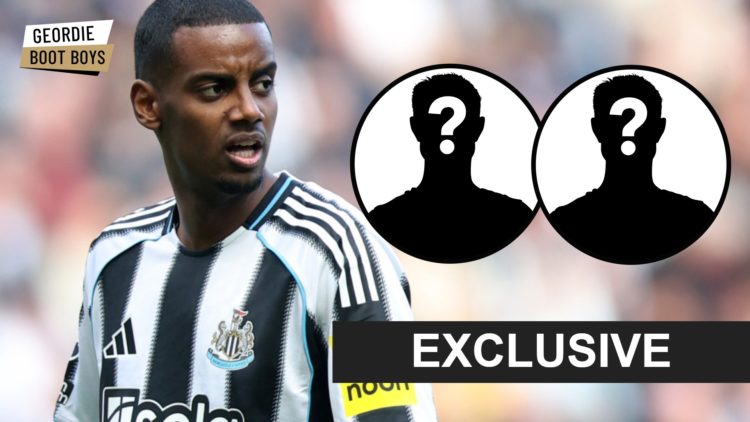 Alexander Isak playing for Newcastle United, mystery players