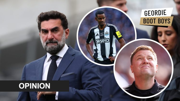 Yasir Al-Rumayyan arrives at St James' Park. Alexander Isak playing for Newcastle United. Eddie Howe looks to the sky.