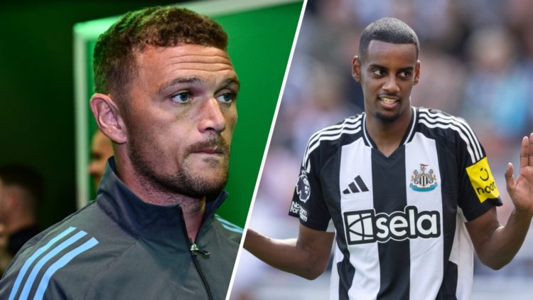 Kieran Trippier arrives at Parkhead before Newcastle United play Celtic. Alexander Isak playing for Newcastle United.