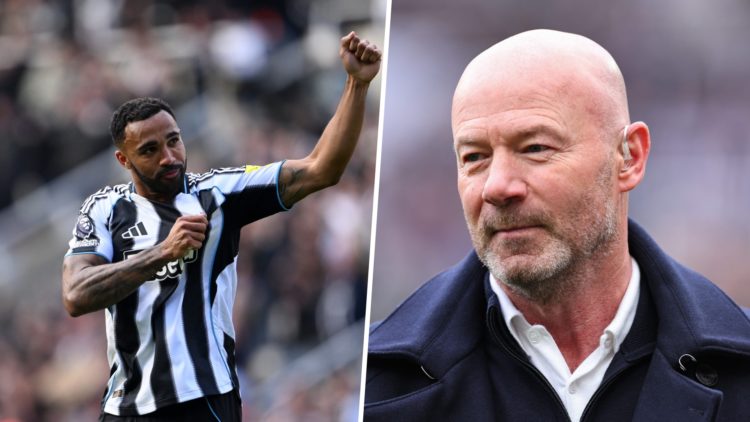 Alan Shearer during the Premier League match between Newcastle United FC and Manchester United FC. Callum Wilson acknowledges the fans, after his l...