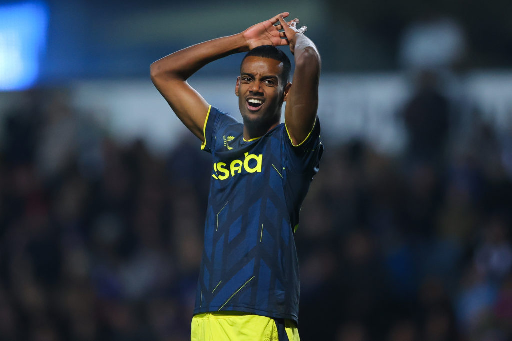 Alexander Isak during an FA Cup game between Blackburn Rovers and Newcastle United.