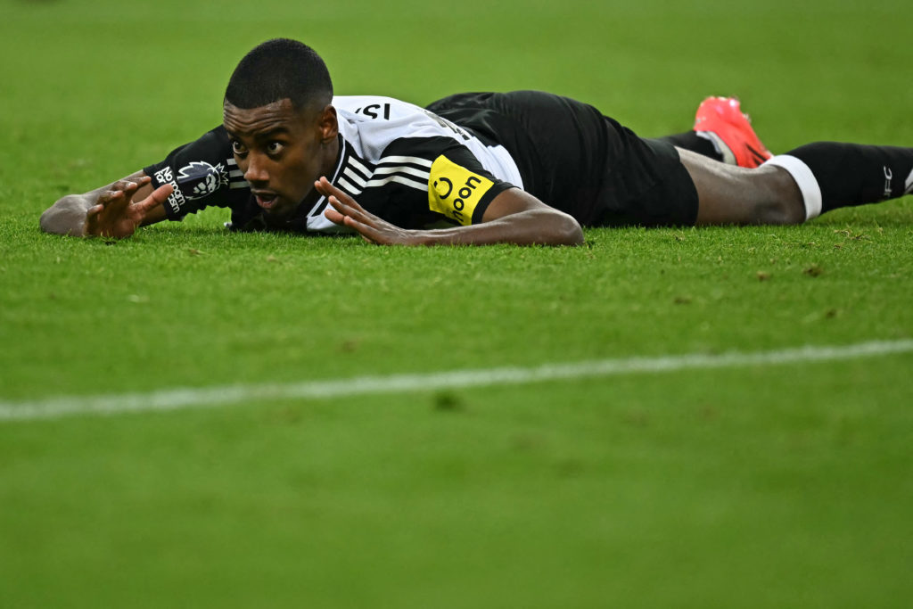 Alexander Isak reacts after missing a chance for Newcastle United against West Ham.
