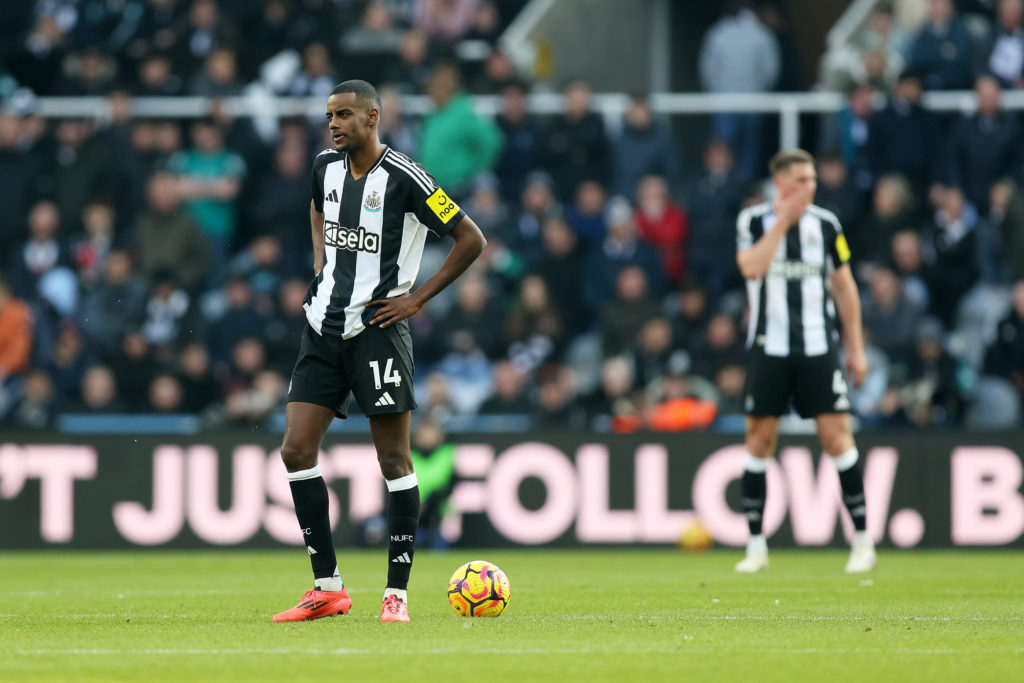 Alexander Isak looks disappointed during Newcastle United's Premier League game against Bournemouth.