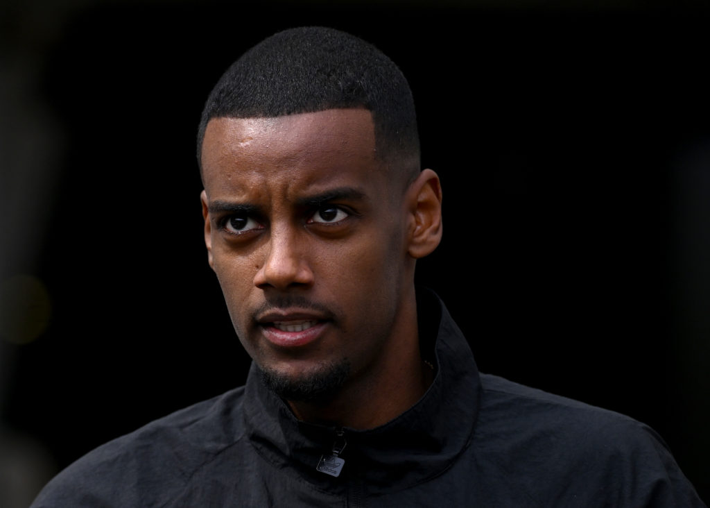 Alexander Isak arrives ahead of Newcastle United's Premier League game against Ipswich Town.