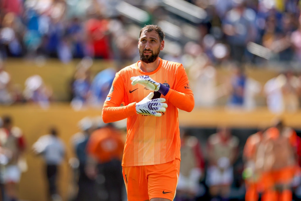 Gianluigi Donnarumma during the Club World Cup final between Chelsea and PSG.