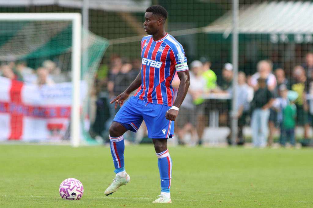 Marc Guehi during a friendly between Augsburg and Crystal Palace.