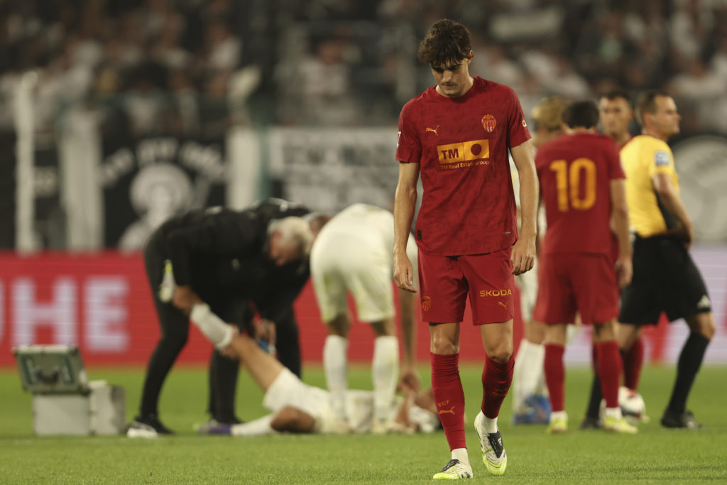 Javi Guerra during a pre-season game between Borussia Mönchengladbach and Valencia