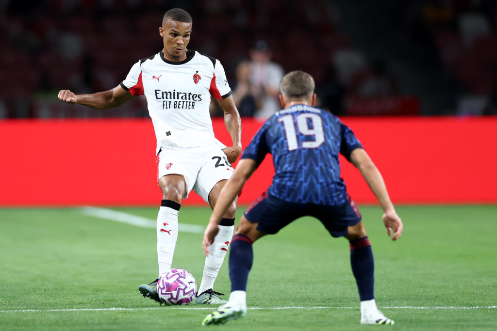 Malick Thiaw during a friendly between AC Milan and Arsenal.