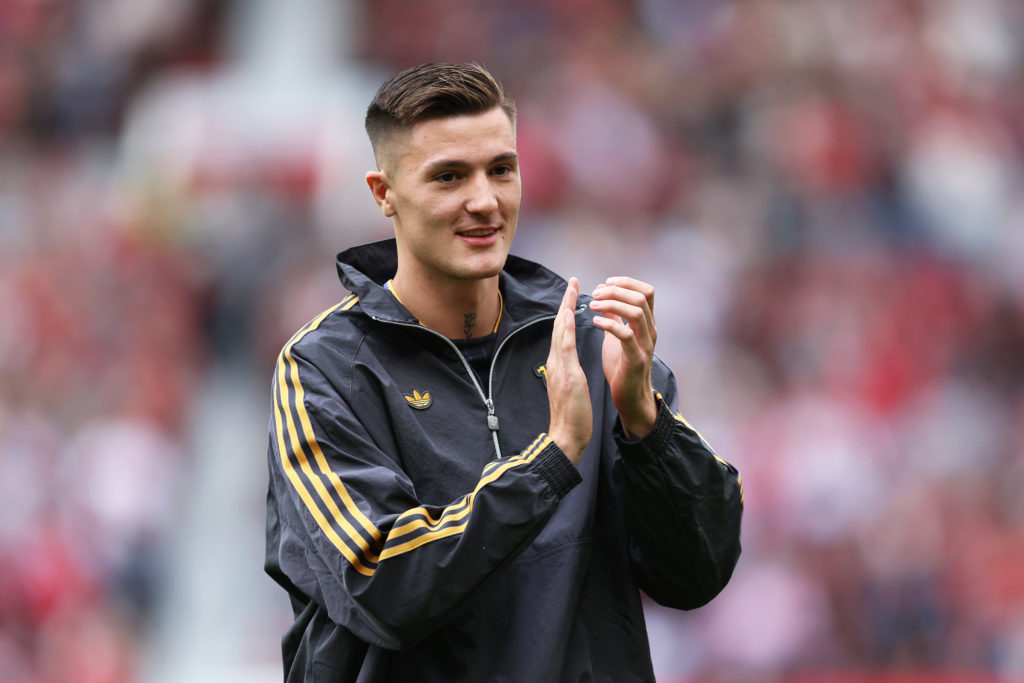 Benjamin Sesko is unveiled as a Manchester United player.