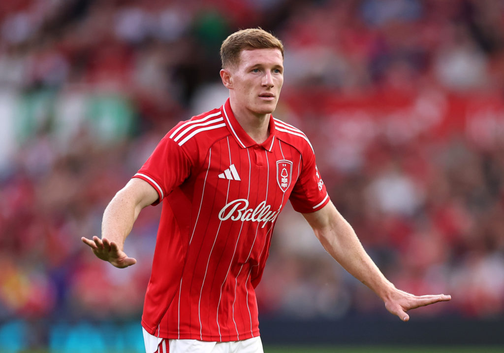 Elliot Anderson during a friendly between Nottingham Forest and Al Qadsiah.