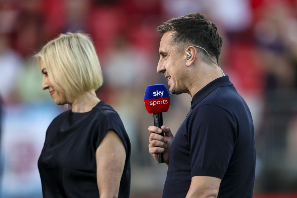 Gary Neville speaks on Sky Sports alongside Kelly Cates ahead of Liverpool vs Bournemouth.