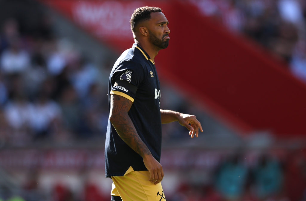 Callum Wilson looks on during a Premier League game between Sunderland and West Ham United.