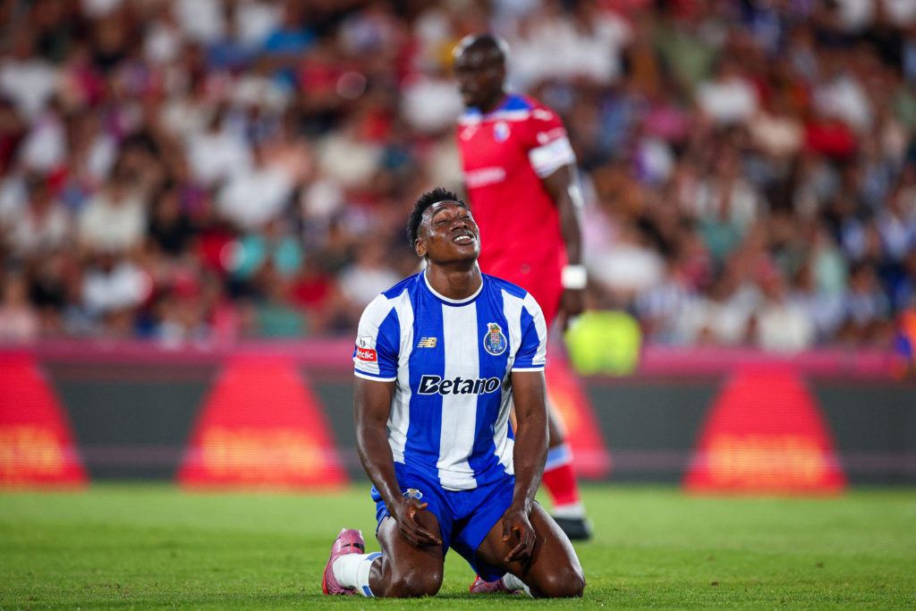 Samu Aghehowa is dejected during an appearance for Porto against Gil Vicente.