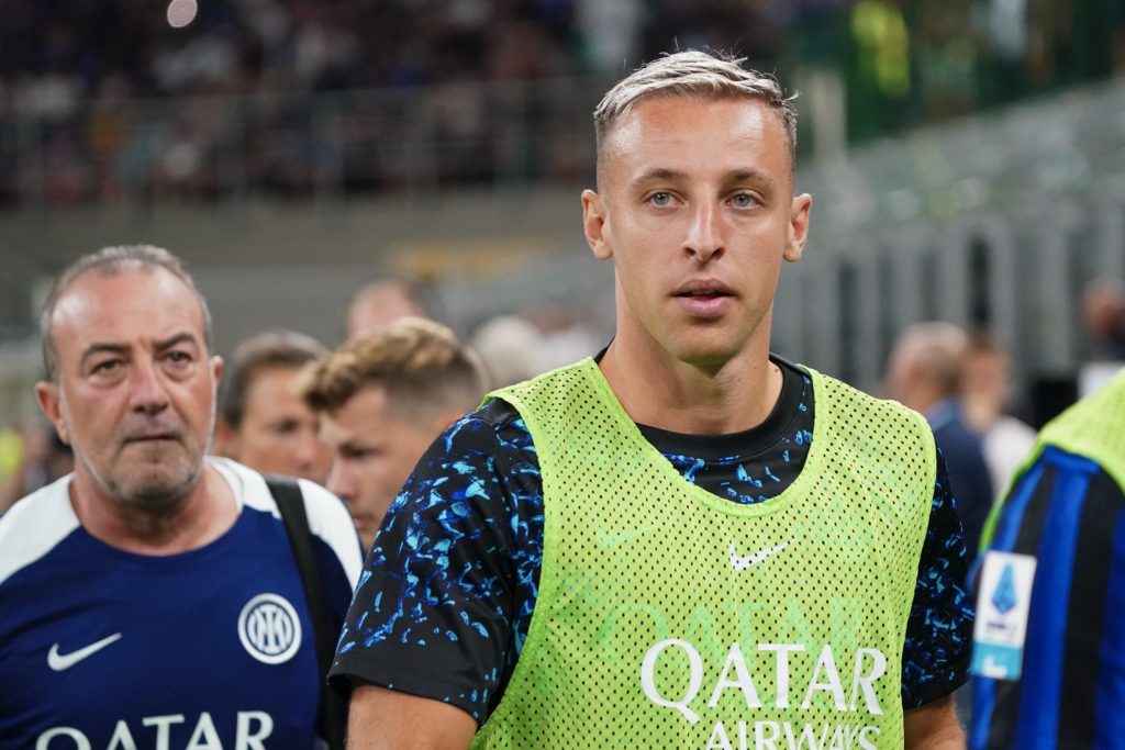 Davide Frattesi during an Inter Milan match in Serie A.