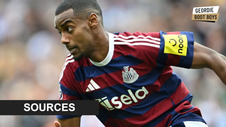 Alexander Isak chases the ball playing for Newcastle United