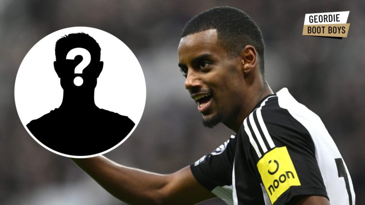 Alexander Isak playing for Newcastle United, mystery player