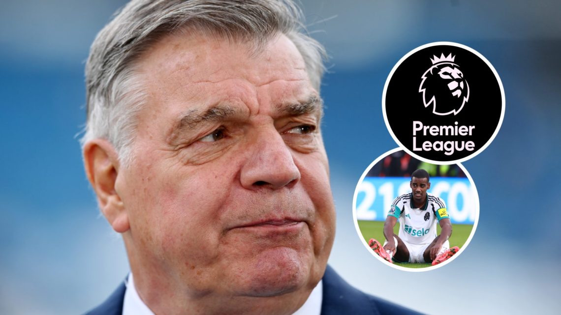 Sam Allardyce, Manager of Leeds United, looks on prior to the Premier League match between Leeds United and Tottenham Hotspur. Inset: Newcastle Uni...