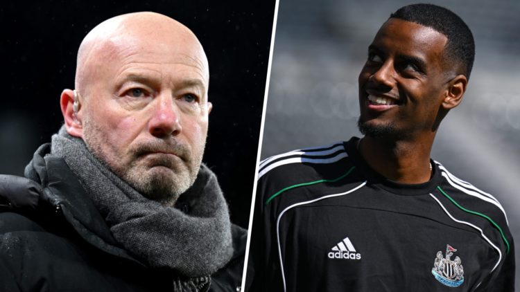 Alan Shearer doing punditry for a Champions League game between Manchester City and Real Madrid. Alexander Isak arrives at St James' Park for Newca...