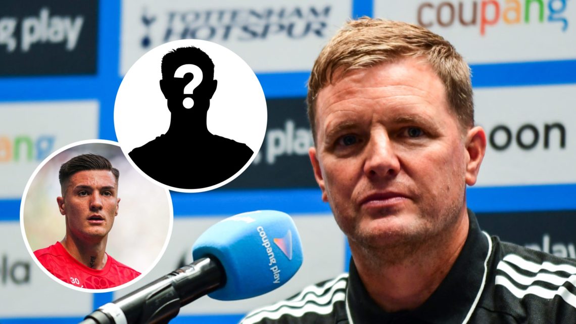 Eddie Howe speaks to the media during Newcastle United's pre-season tour, Benjamin Sesko warms up for RB Leipzig, mystery player