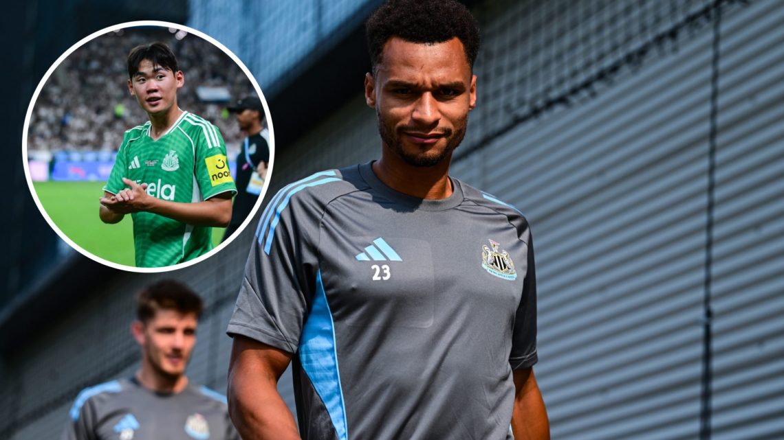 Jacob Murphy arrives for pre-season training for Newcastle United. Park Seung-soo claps towards Newcastle United fans.
