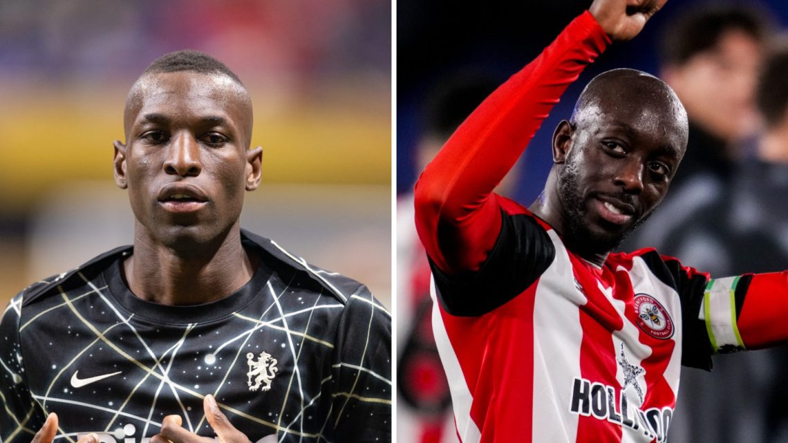 Nicolas Jackson warming up for Chelsea, Yoane Wissa celebrates a Brentford win