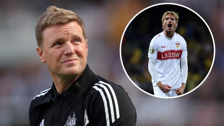 Newcastle United manager Eddie Howe. Nick Woltemade.