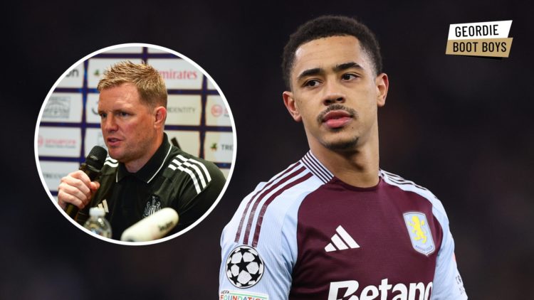 Jacob Ramsey playing for Aston Villa, Newcastle United manager Eddie Howe speaks to the media