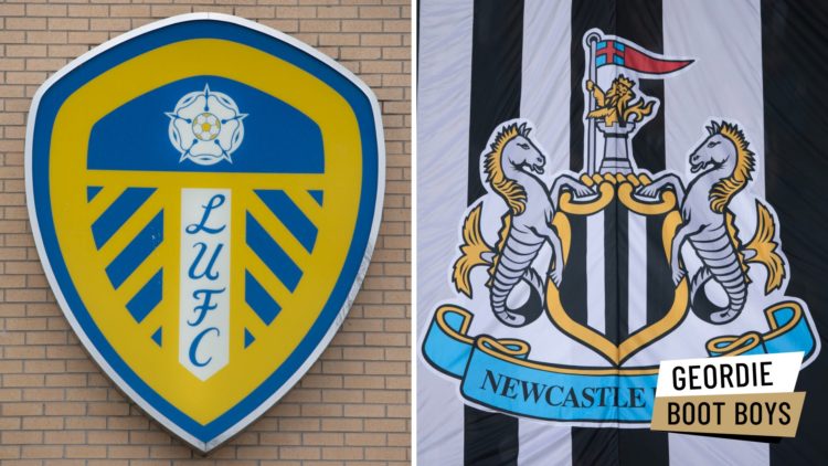 A general view of the Leeds United badge. Close up shot of the Newcastle United club crest.