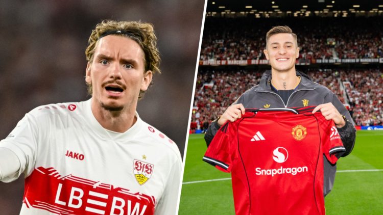 Nick Woltemade playing for Stuttgart, Benjamin Sesko signs for Manchester United.