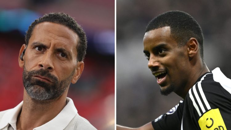 Rio Ferdinand doing punditry, Alexander Isak playing for Newcastle United