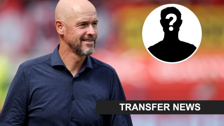Bayer Leverkusen manager Erik ten Hag. Inset, mystery person graphic.