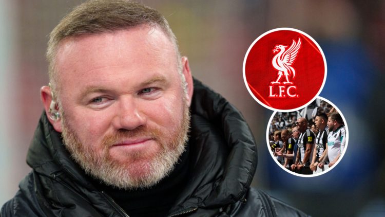 Wayne Rooney doing punditry, Newcastle United fans watching their team, Liverpool badge