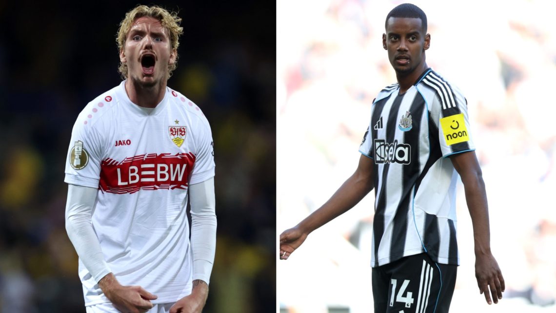 Nick Woltemade. Alexander Isak playing for Newcastle United.