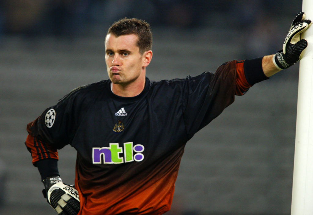 Shay Given of Newcastle United in action during a Champions League game between Juventus and Newcastle United.