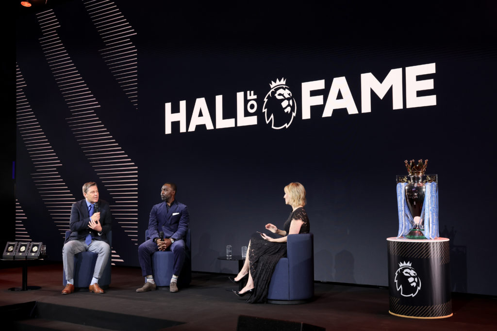 Andy Cole is inducted into the Premier League Hall of Fame.