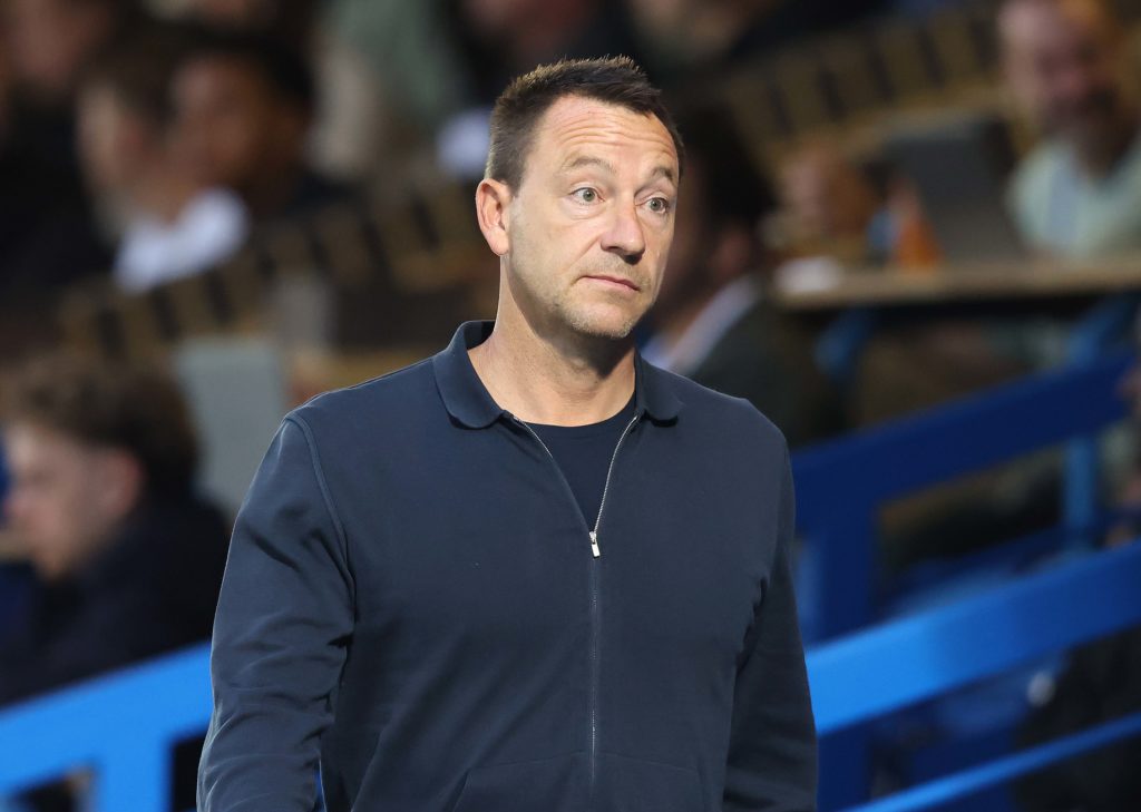 John Terry looks on during a Premier League 2 game between Chelsea and Manchester United U21s.