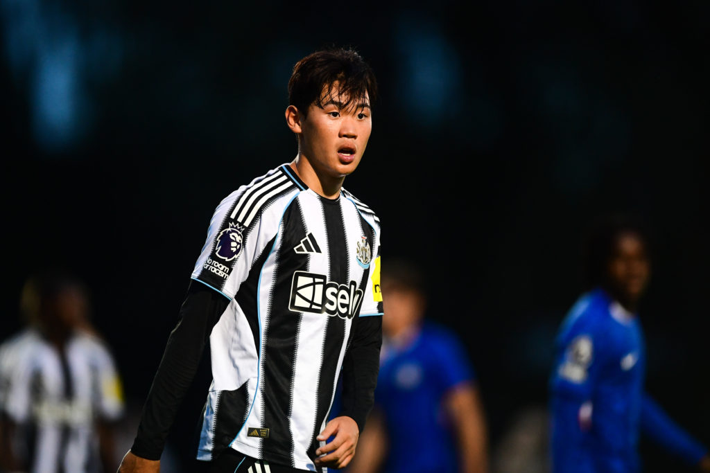 Seung-soo Park looks on during a Premier League 2 game between Newcastle United and Liverpool.