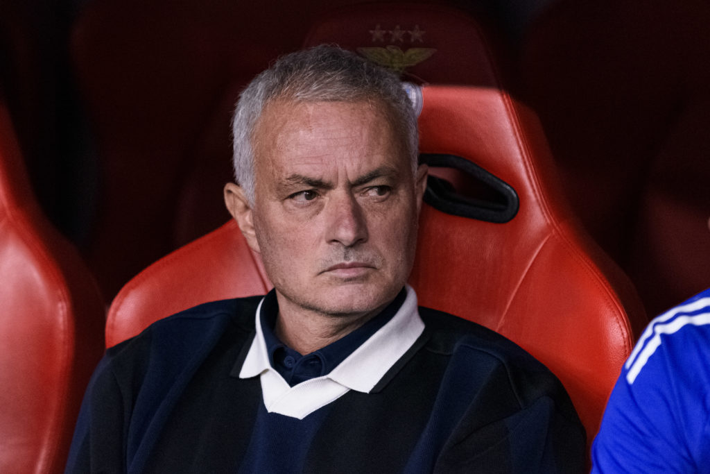 Jose Mourinho managing Fenerbahce against Benfica in the Champions League playoff.