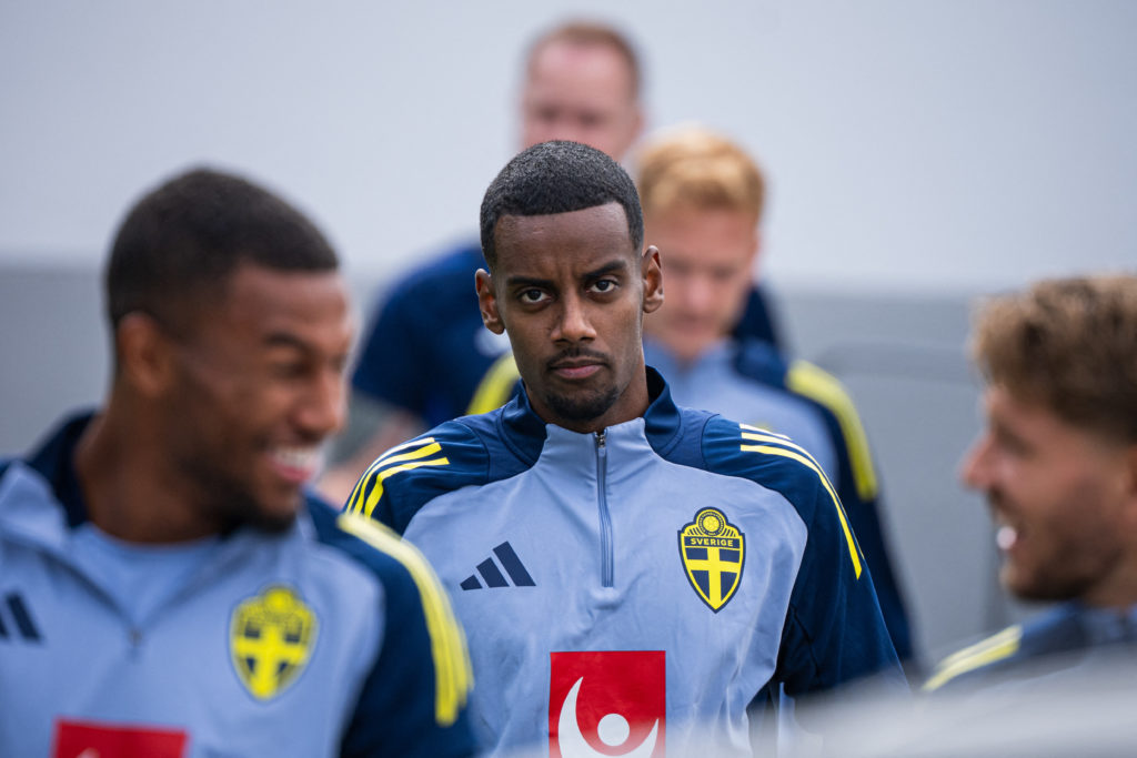 Alexander Isak trains with Sweden one day after leaving Newcastle United to sign for Liverpool.