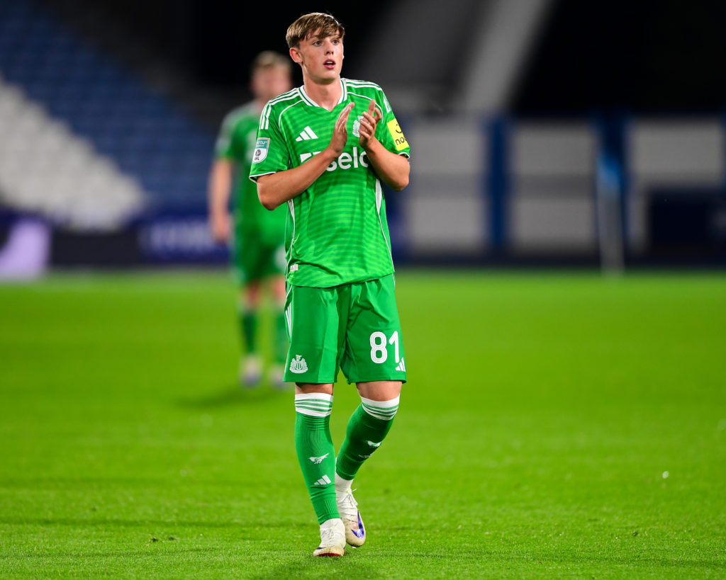 Kacey Wooster applauds the fans following an EFL Trophy game between Huddersfield and Newcastle United U21s.